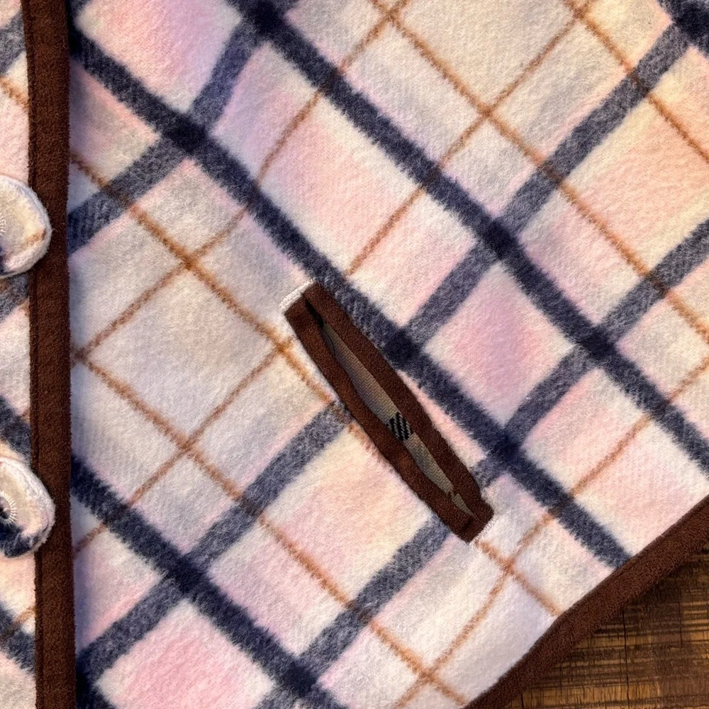 Janie and Jack Plaid Wool Blend Cape Poncho